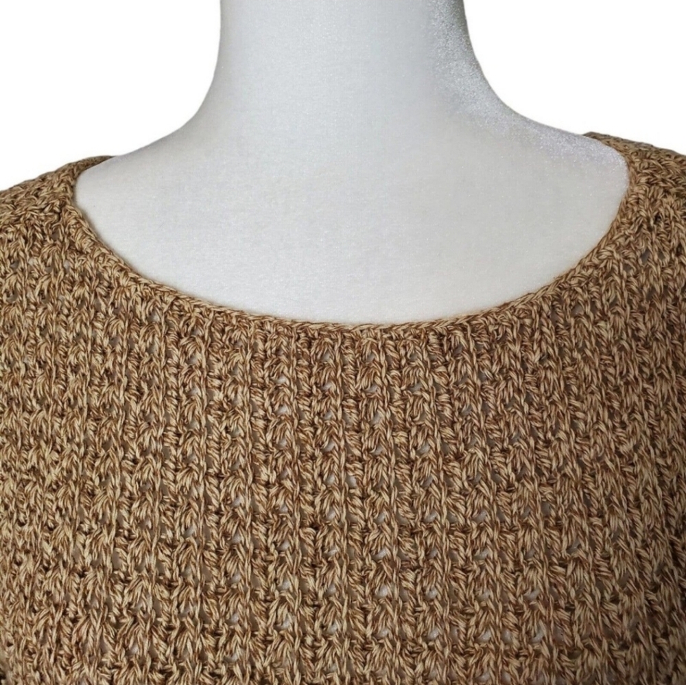 LRL Lauren Jean Co Sweater Womens Small Boat Neck Capsule Neutral Linen Cotton S - Picture 4 of 11